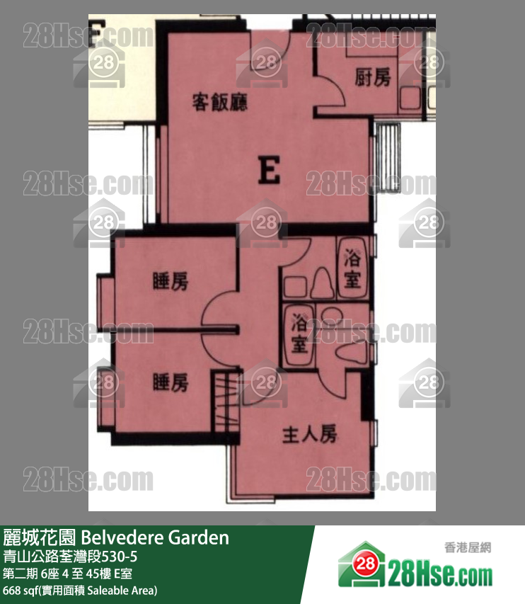 Belvedere Garden Unit FloorPlan (Provided by 28Hse)