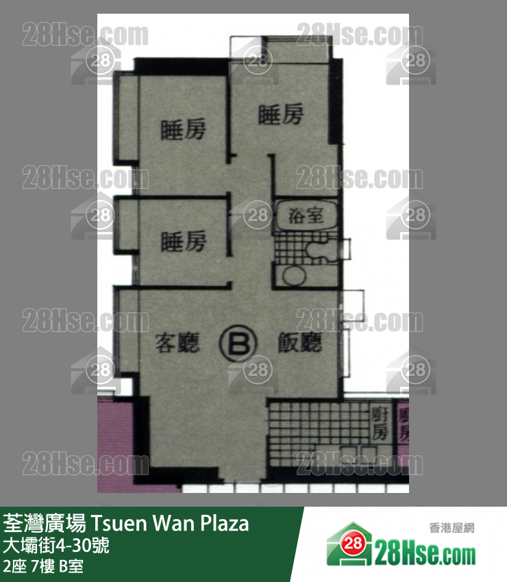 荃灣廣場 2座7樓 B室 平面圖