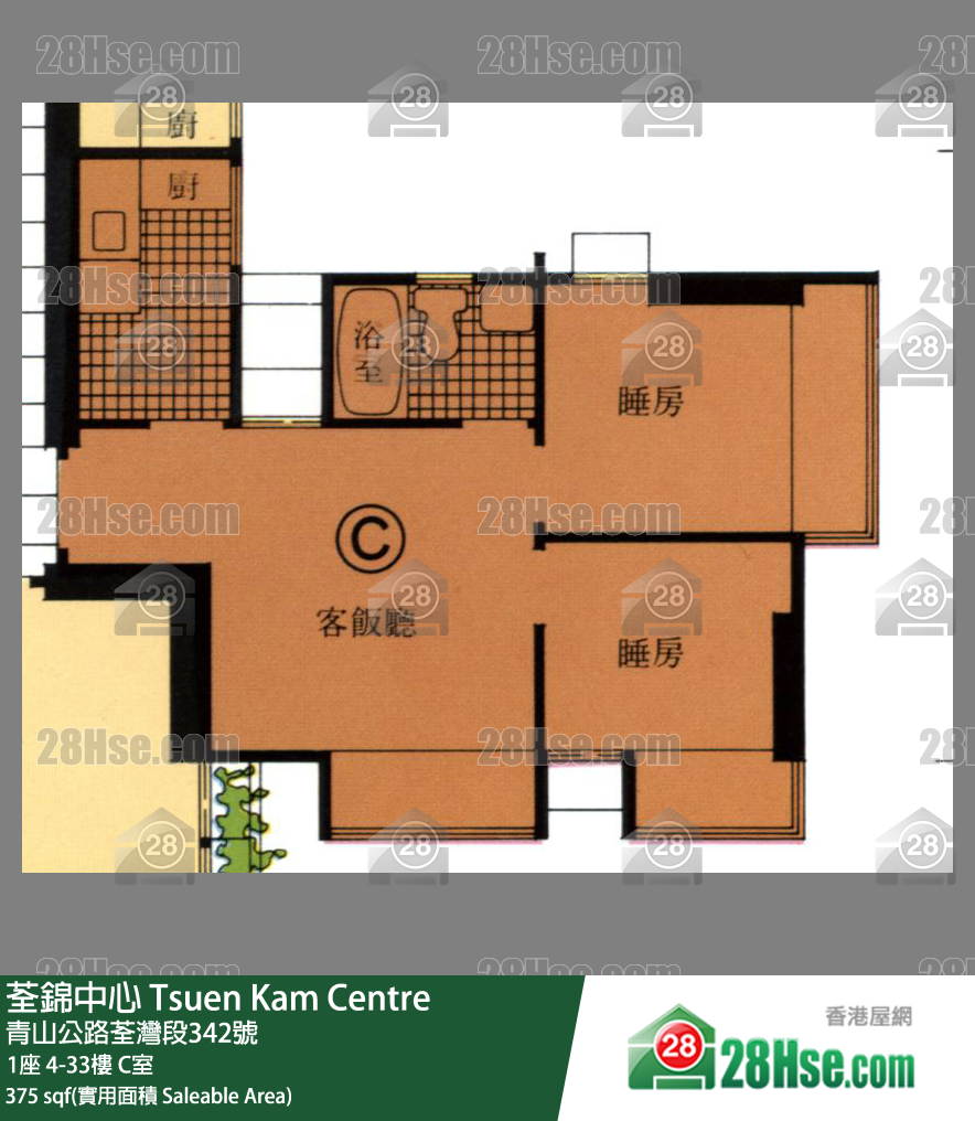荃錦中心 1座5樓 C室 平面圖