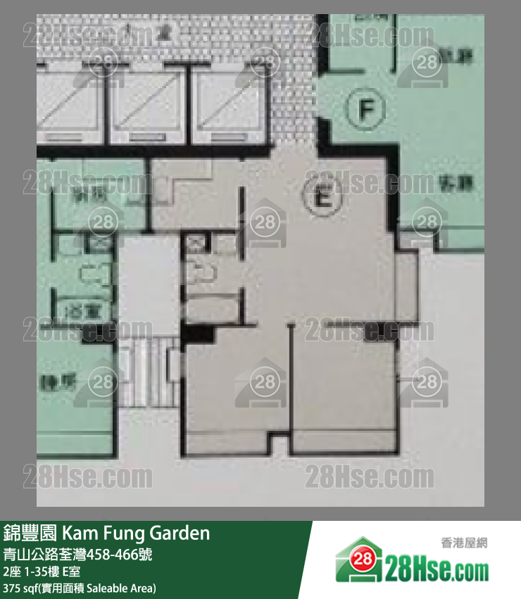 锦丰园 单位平面图(由 28Hse 提供)