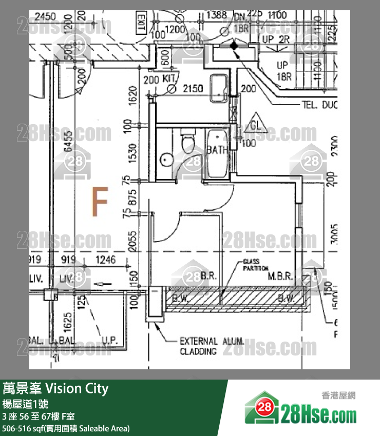 万景峯 单位平面图(由 28Hse 提供)