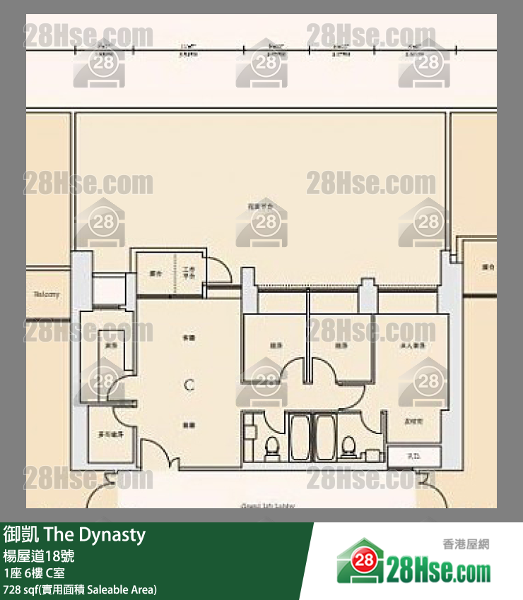 御凯 单位平面图(由 28Hse 提供)