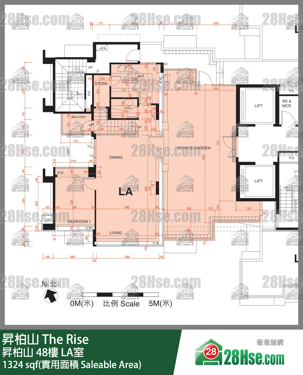 昇柏山 昇柏山48樓 LA室 平面圖