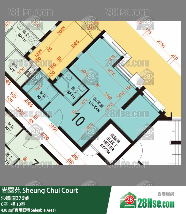 尚翠苑 C座1樓 10室 平面圖