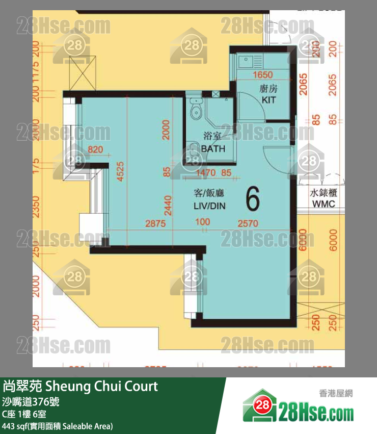 尚翠苑 C座1樓 6室 平面圖