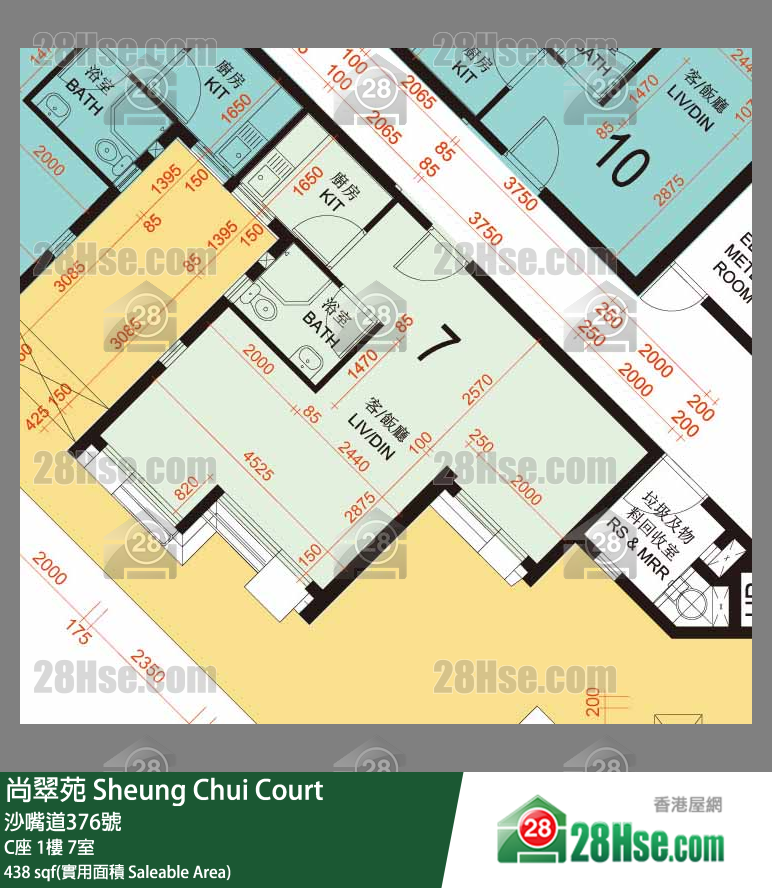 尚翠苑 C座1樓 7室 平面圖