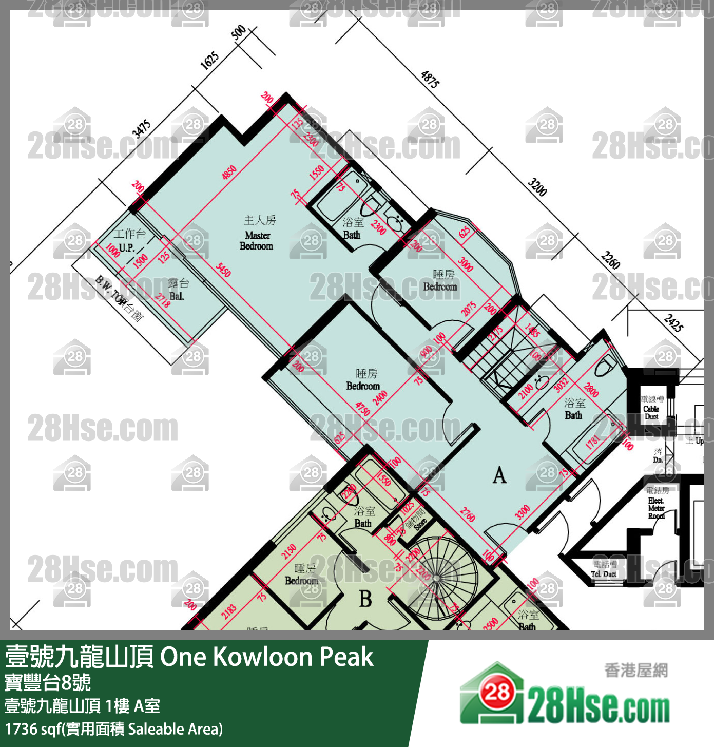 壹号九龙山顶(第一期) 壹号九龙山顶1楼 A室 平面图