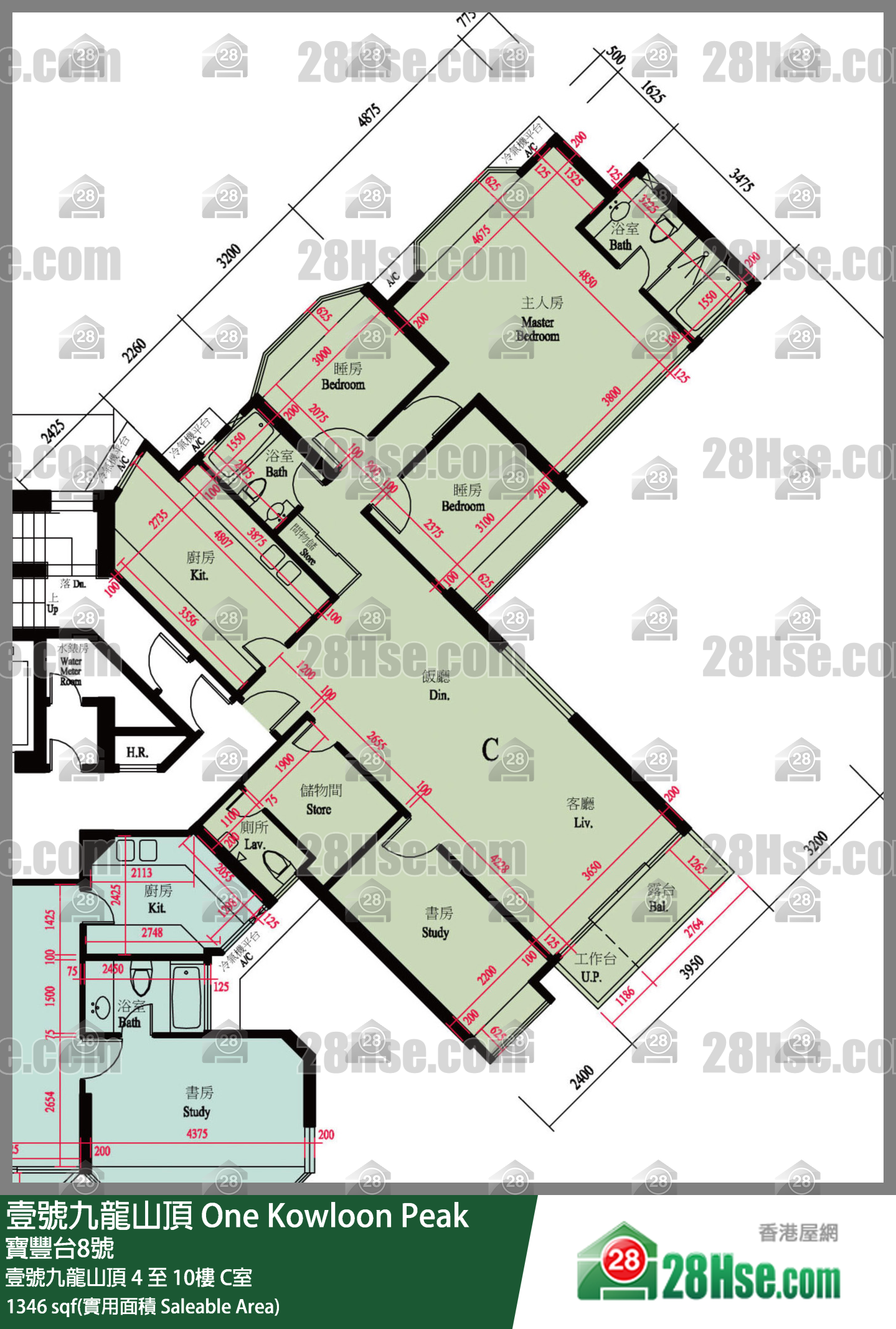 壹号九龙山顶(第一期) 壹号九龙山顶7楼 C室 平面图