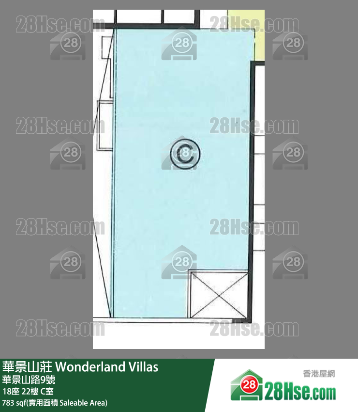 華景山莊 18座22樓 C室 平面圖