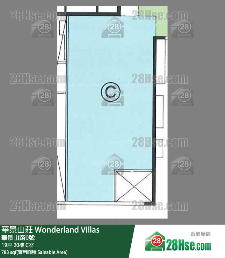 华景山庄 19座 20楼 C室 平面图