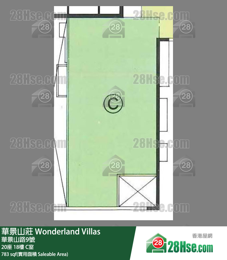 华景山庄 20座18楼 C室 平面图