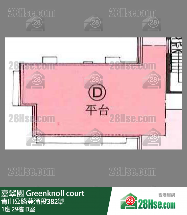 嘉翠园 1座29楼 D室 平面图