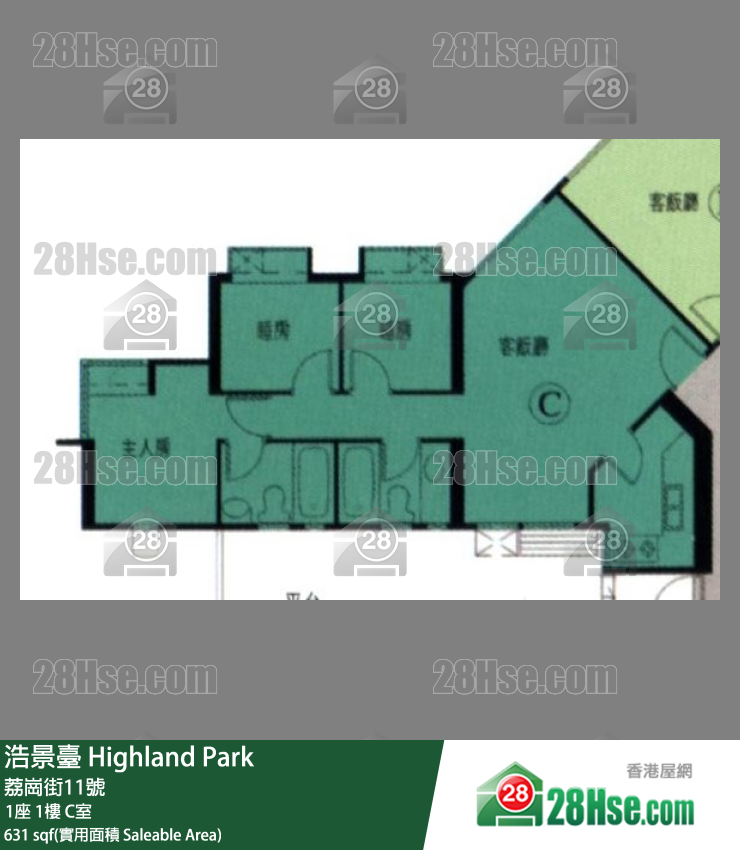 浩景台 1座1楼 C室 平面图