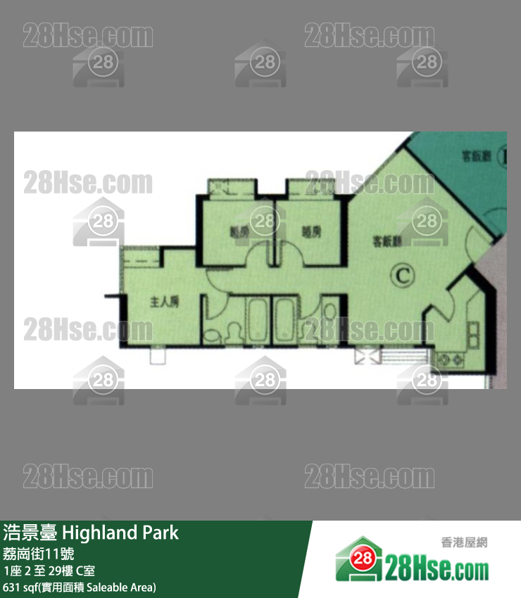 浩景台 1座5楼 C室 平面图