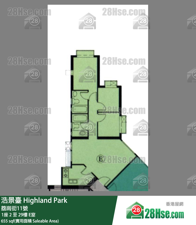 浩景台 1座9楼 E室 平面图