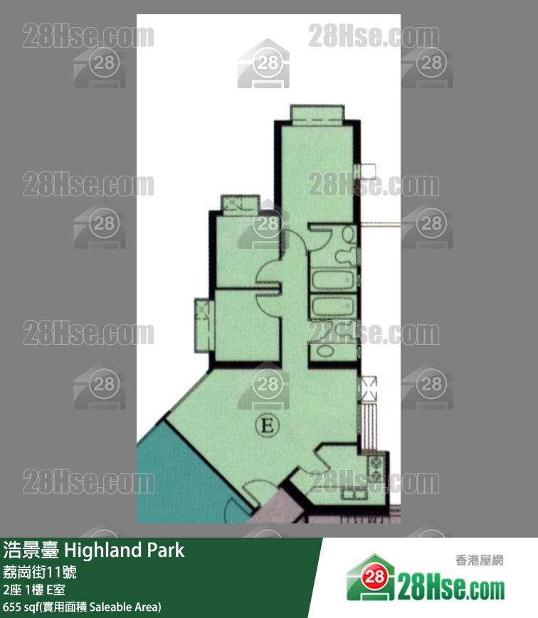 浩景台 2座1楼 E室 平面图
