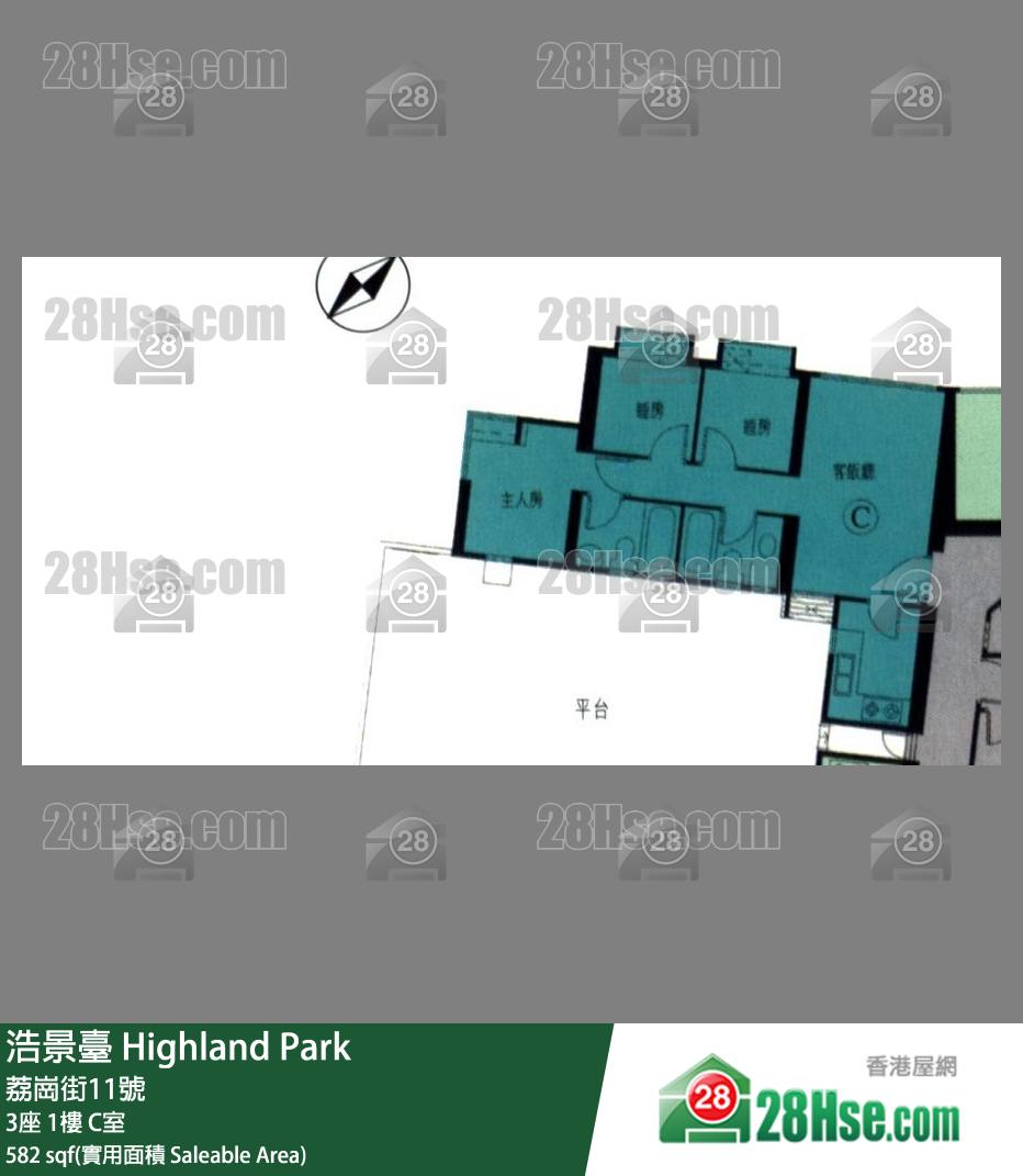 浩景台 3座 1楼 C室 平面图