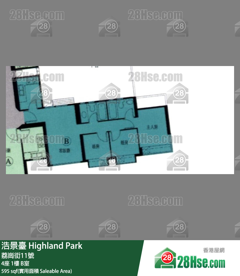 浩景台 4座1楼 B室 平面图