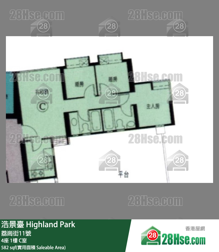 浩景台 4座1楼 C室 平面图