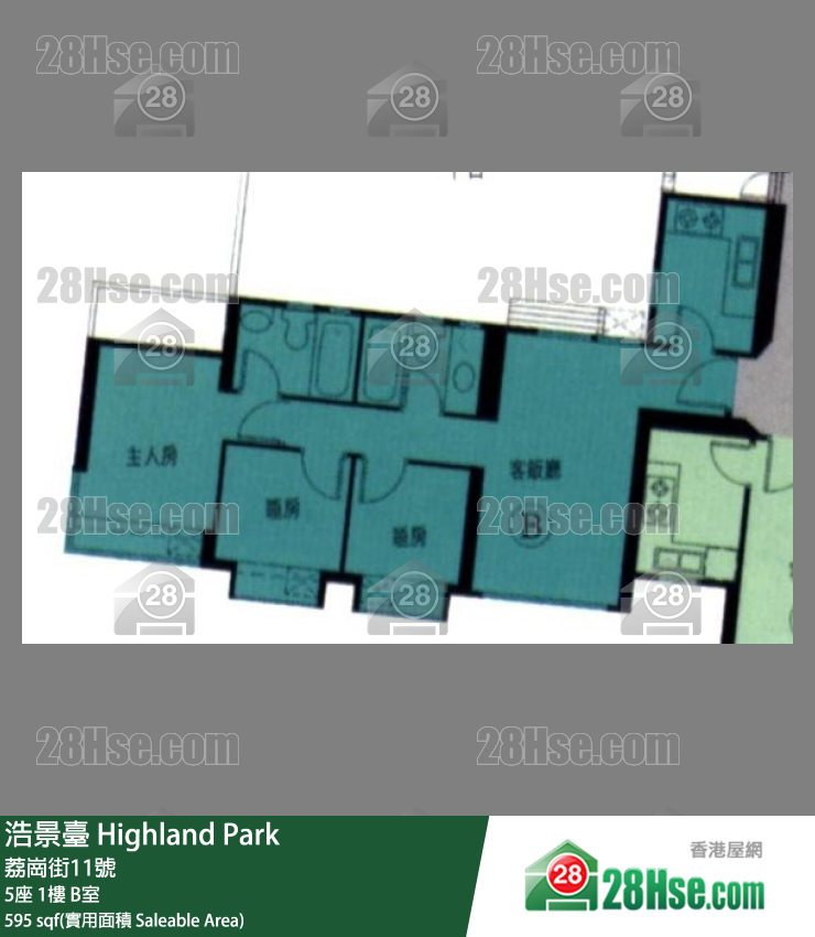 浩景台 5座 1楼 B室 平面图