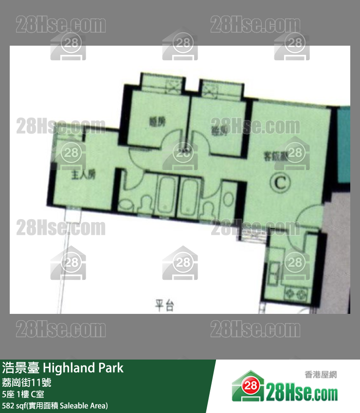浩景台 5座1楼 C室 平面图