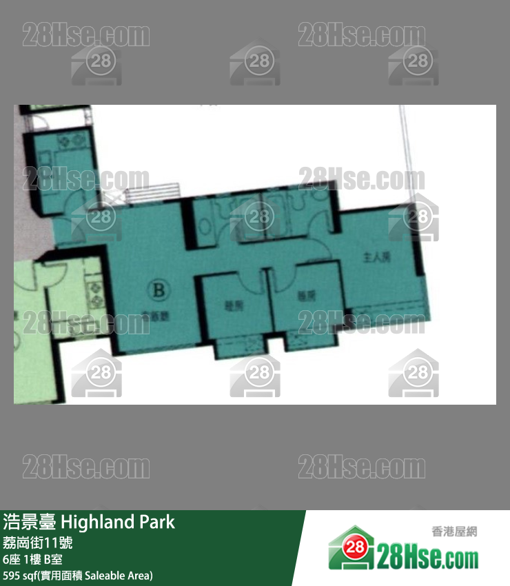 浩景台 6座1楼 B室 平面图