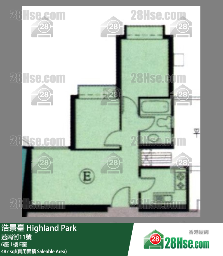 浩景台 6座1楼 E室 平面图