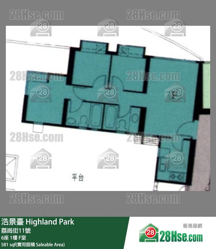 浩景台 6座1楼 F室 平面图
