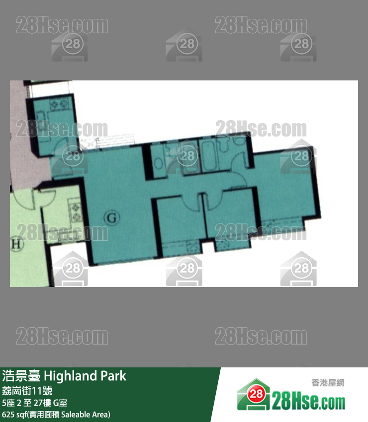 浩景台 5座 20楼 G室 平面图