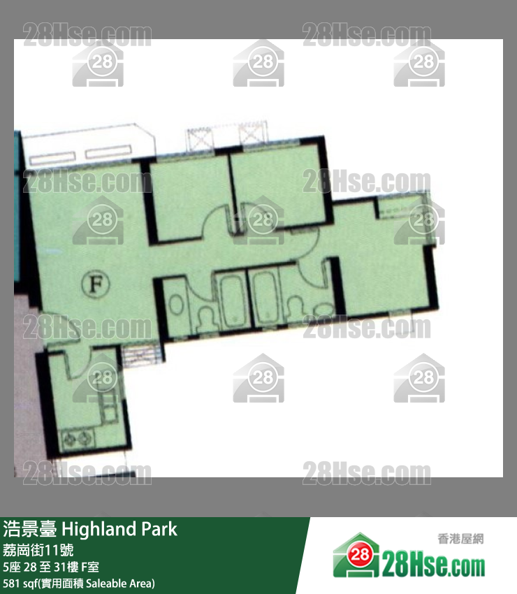 浩景台 5座29楼 F室 平面图