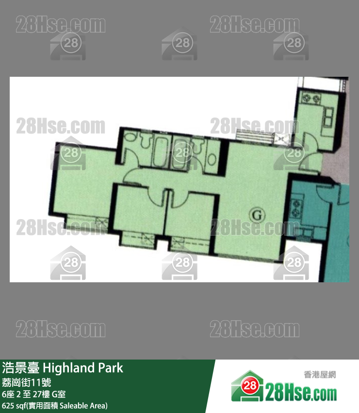 浩景台 6座12楼 G室 平面图