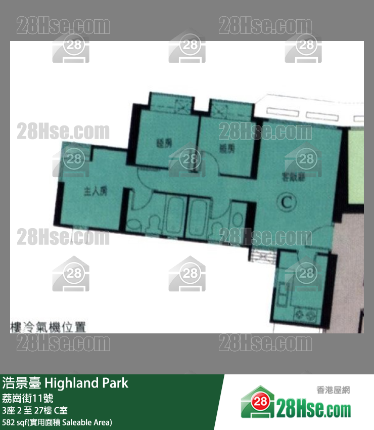 浩景台 3座 12楼 C室 平面图