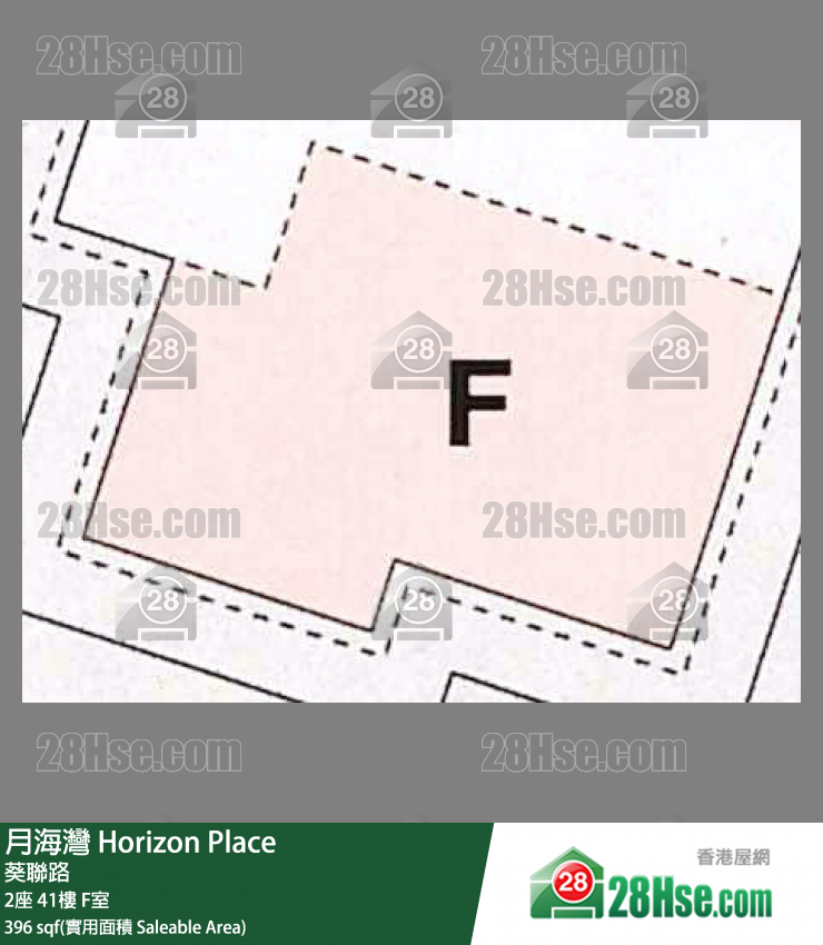 月海湾 2座41楼 F室 平面图