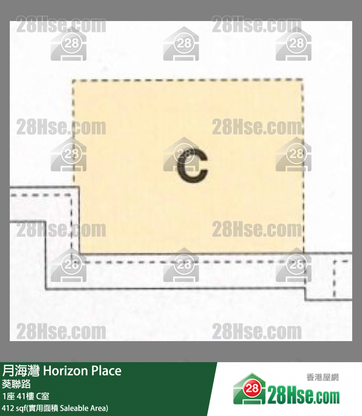 月海湾 1座41楼 C室 平面图
