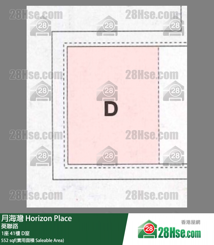 月海湾 1座41楼 D室 平面图