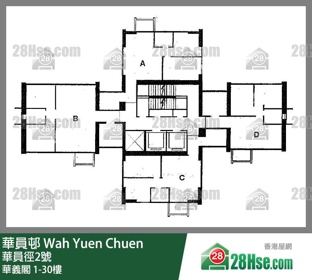 华义阁 1-30楼 平面图