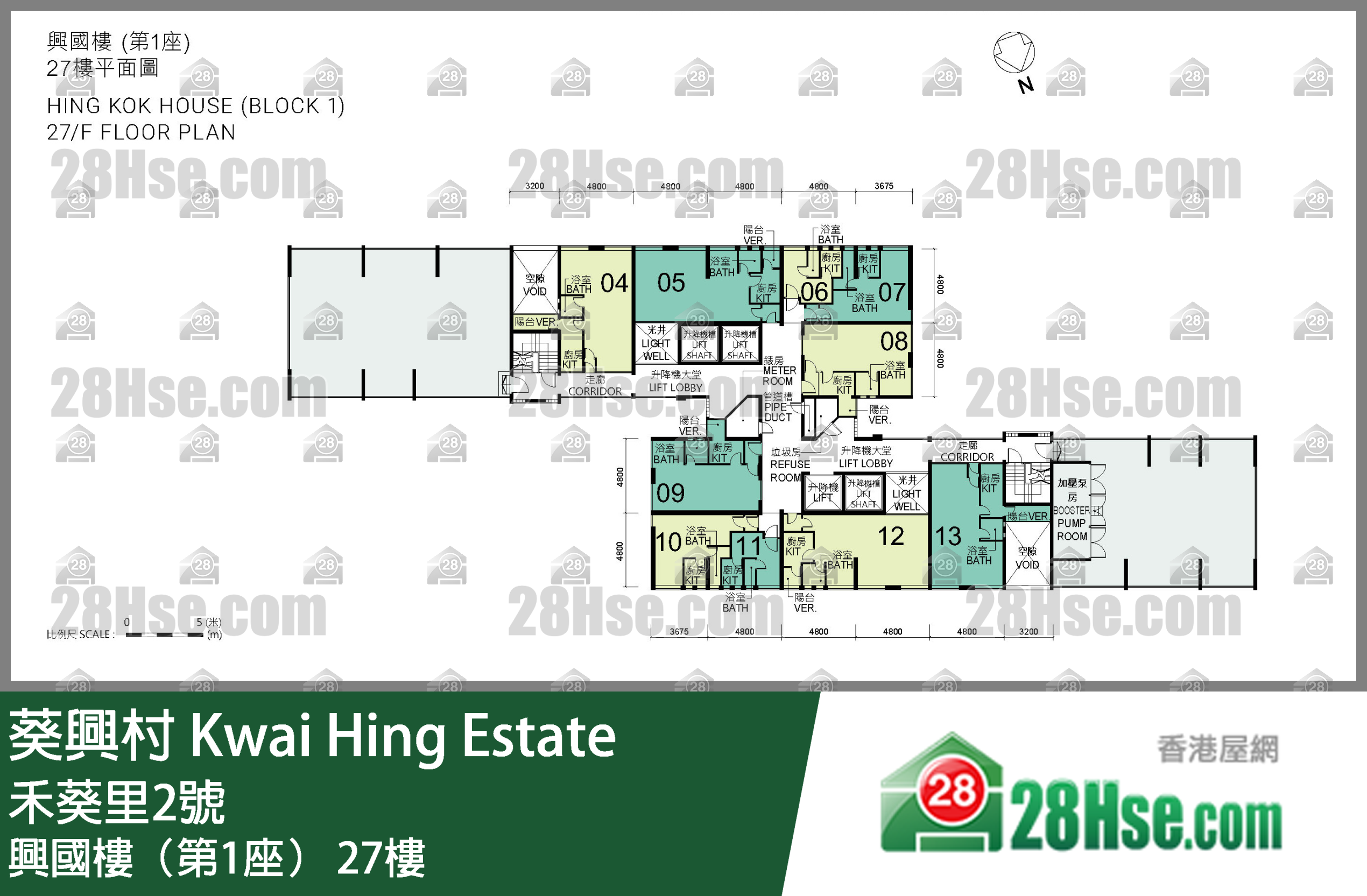 兴国楼（第1座） 27楼 平面图