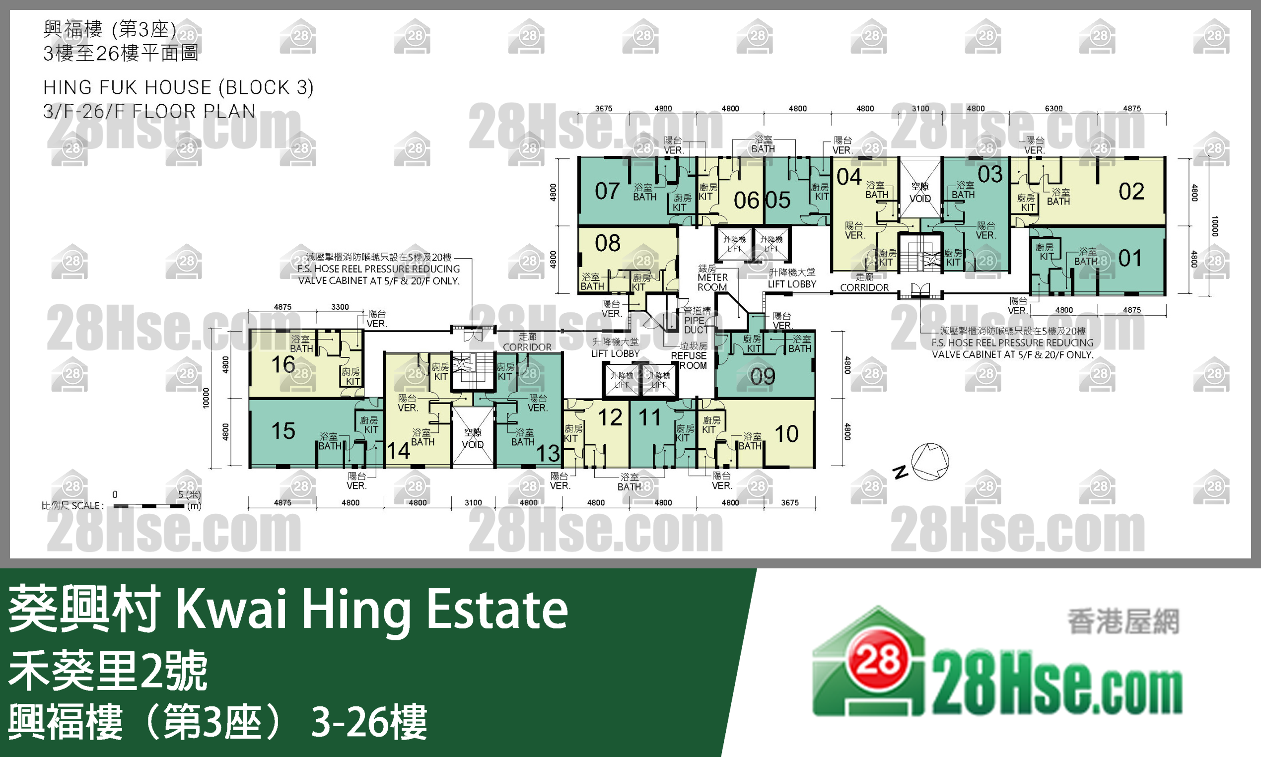 兴褔楼（第3座） 3-26楼 平面图
