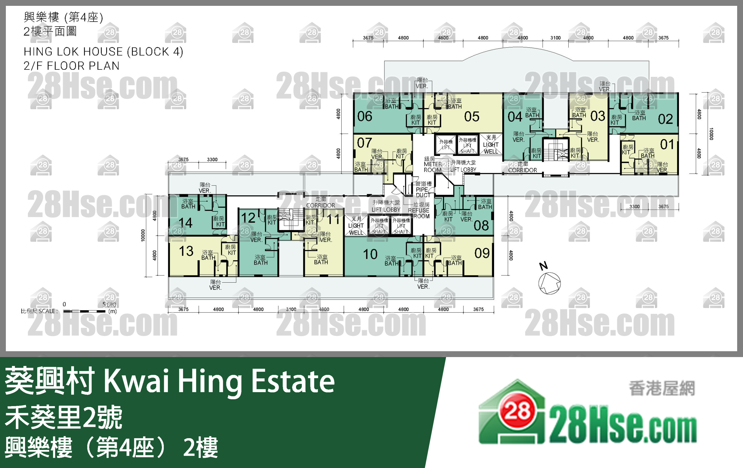 兴乐楼（第4座） 2楼 平面图