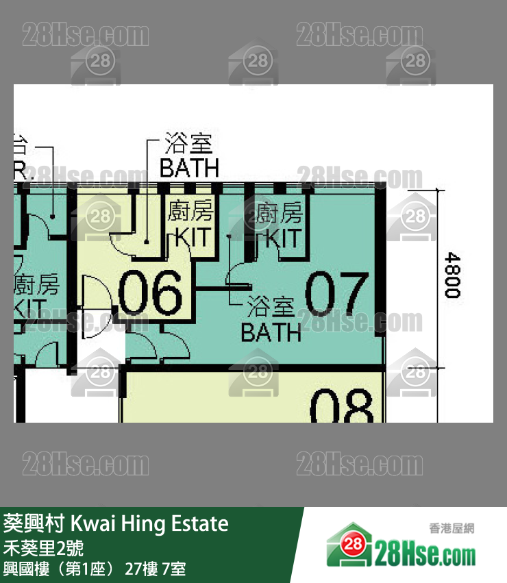 葵興村 興國樓（第1座） 27樓 7室 平面圖