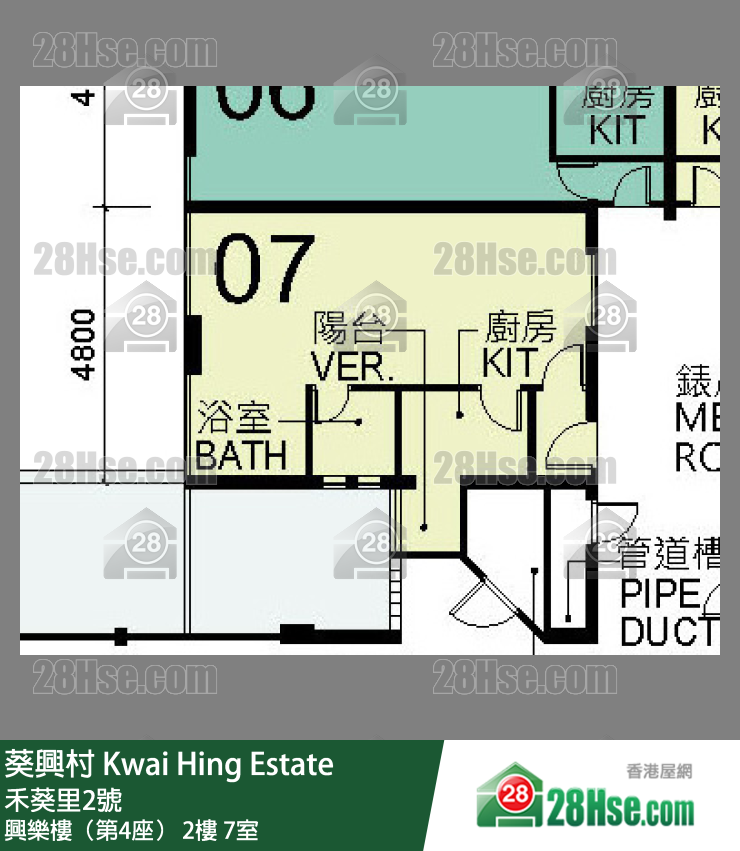 葵兴村 兴乐楼（第4座）2楼 7室 平面图