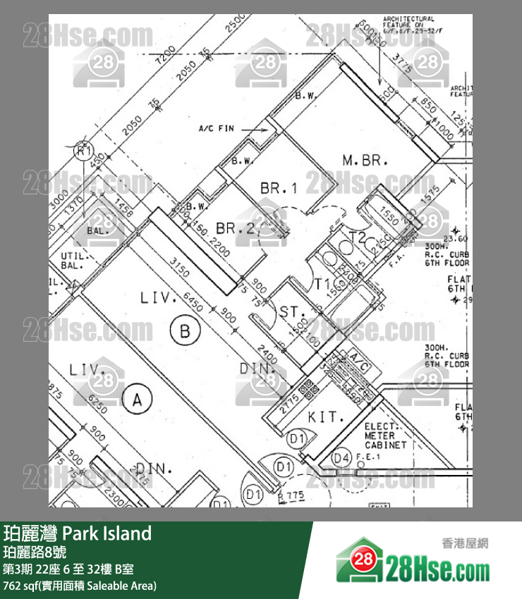 珀麗灣 第3期22座11樓 B室 平面圖