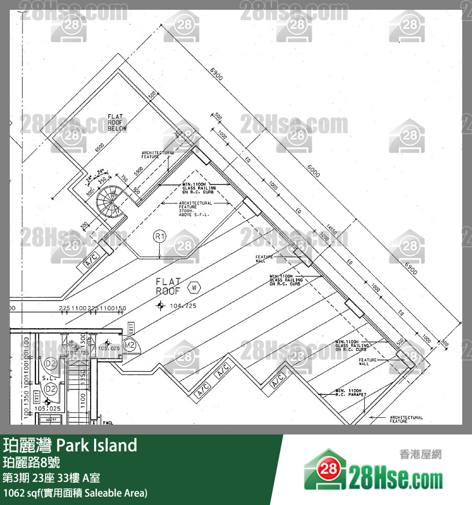 珀丽湾 第3期23座33楼 A室 平面图