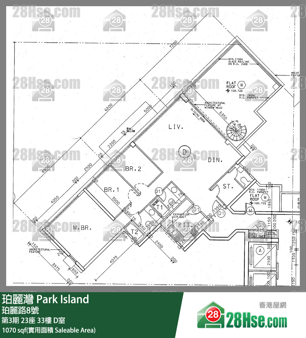 珀麗灣 第3期23座33樓 D室 平面圖