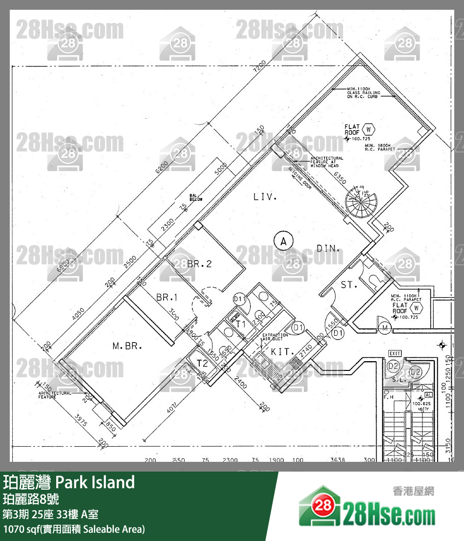 珀麗灣 第3期25座33樓 A室 平面圖