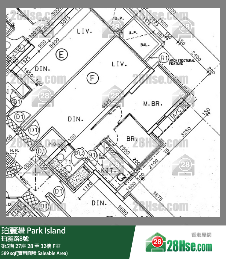 珀麗灣 第5期27座31樓 F室 平面圖