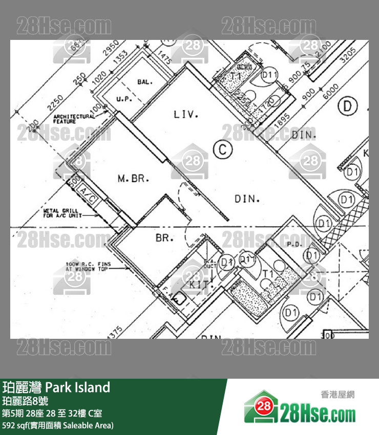 珀麗灣 第5期28座31樓 C室 平面圖