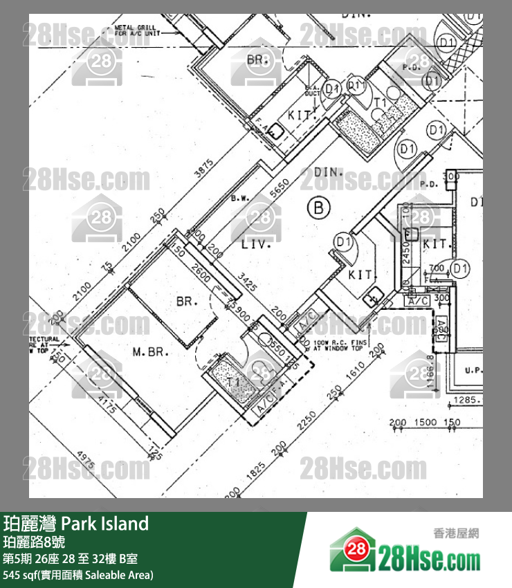 珀麗灣 第5期26座32樓 B室 平面圖