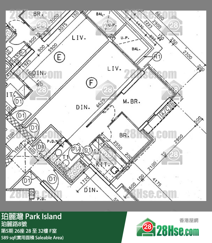 珀麗灣 第5期26座29樓 F室 平面圖