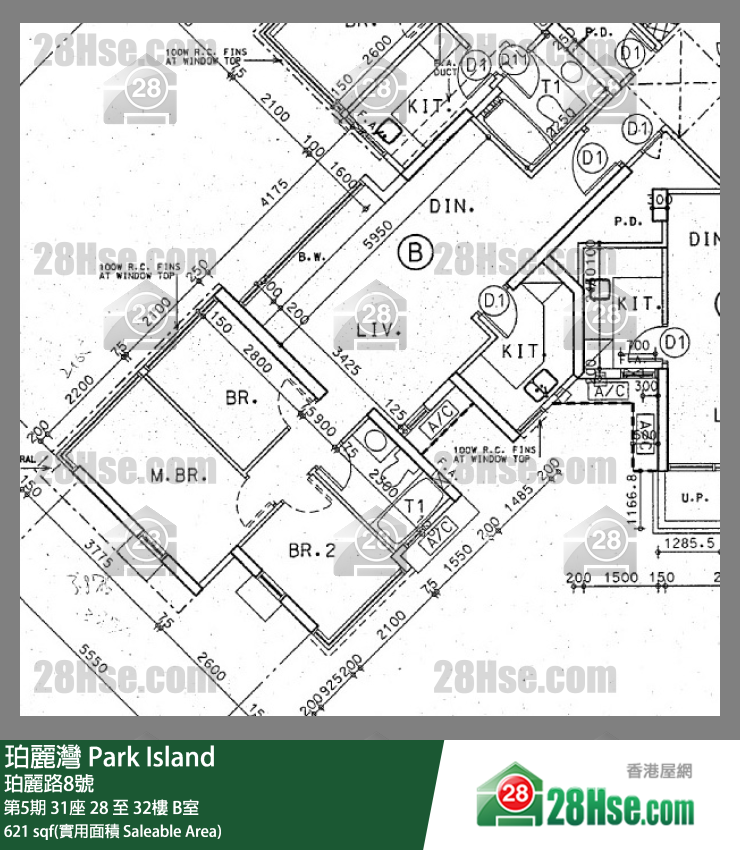 珀麗灣 第5期31座31樓 B室 平面圖